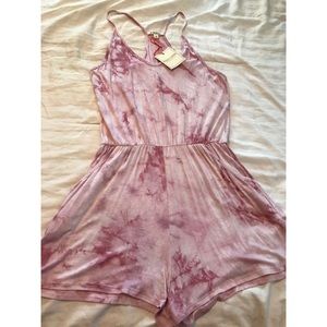 Tie dye red romper